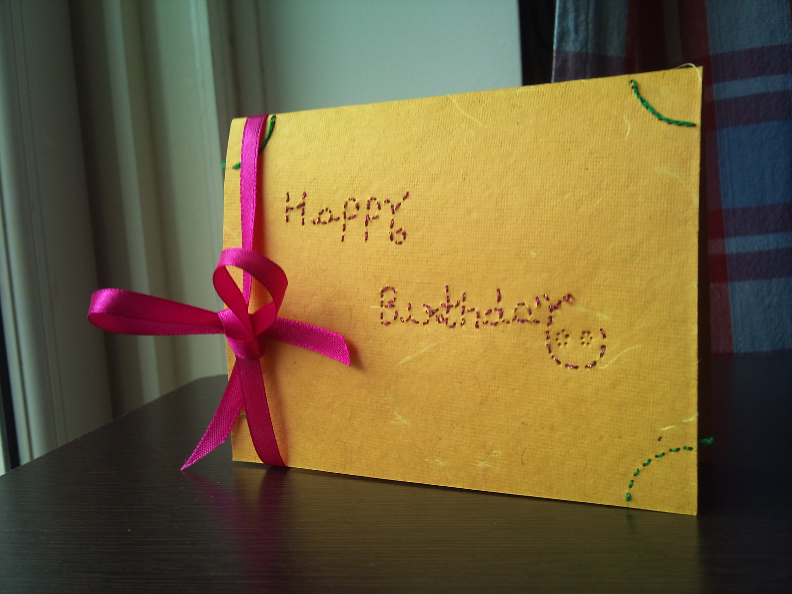 A card on the occasion of birthday.
